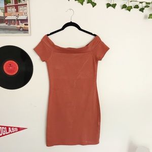 Pink Off the Shoulder Dress